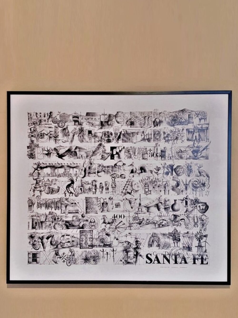 Large Santa Fe Alphabet, Hand Illustrated